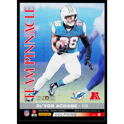 Saquon Barkley / De'Von Achane 2024 Panini Encore Team Pinnacle #5