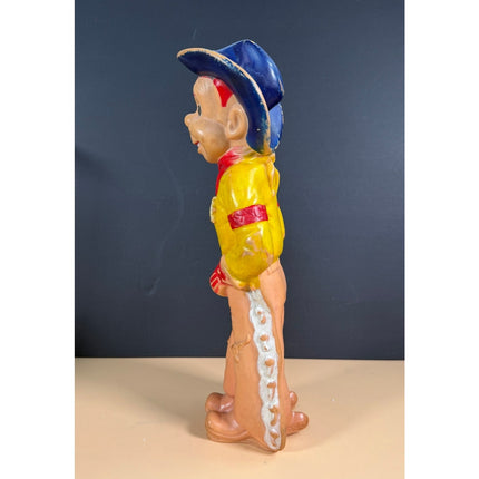 Vintage 1950s Sheriff Howdy Doody Rubber Squeeze Doll Toy 12.75"