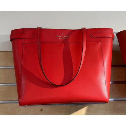 Kate Spade Staci Saffiano Red Leather Laptop Bag — MSRP $429 NWT