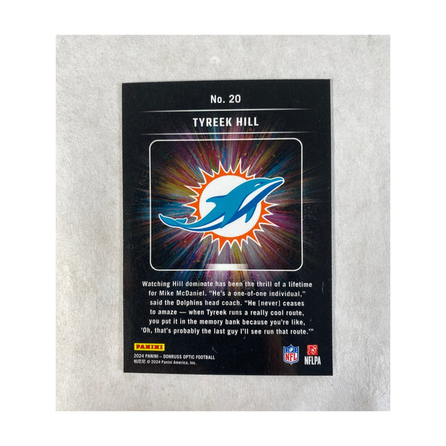 2024 Panini Donruss Optic “Light It Up” Tyreek Hill #20 Miami Dolphins