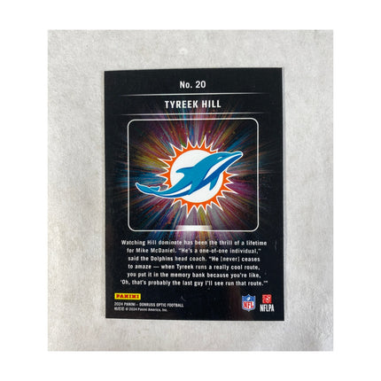 2024 Panini Donruss Optic “Light It Up” Tyreek Hill #20 Miami Dolphins