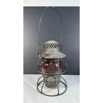 Pennsylvania Railroad PRR Adams & Westlake Adlake-Kero Lantern with Ruby Glass