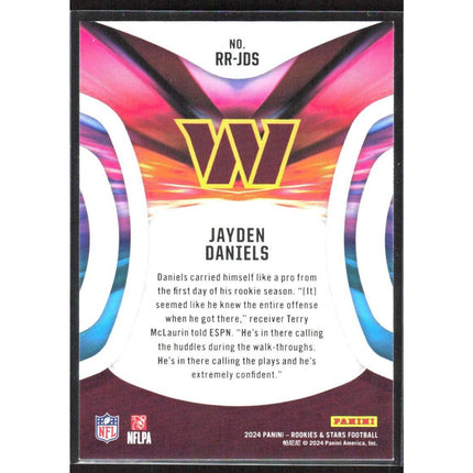 Jayden Daniels 2024 Panini Rookies & Star Rook Rush Longevity #RR-JDS Commanders