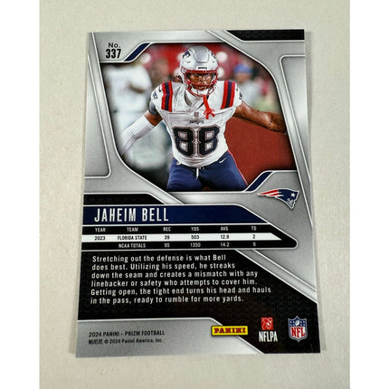 2024 Panini Prizm Jaheim Bell RC #337 Rookie Card Patriots TE NFL