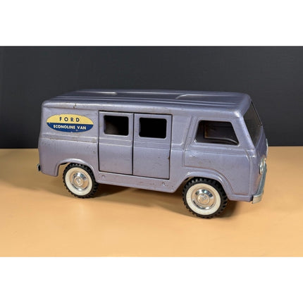 Vintage Nylint Ford Econoline Van Pressed Steel Toy Purple 11"