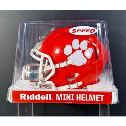 Travis Etienne 2018 Clemson Mini Helmet Natl Champs Beckett Authenticated