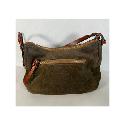 Dooney & Bourke Tracy Crossbody Bag – Brown Leather & Velour with Dust Bag