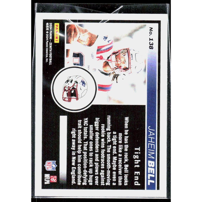 Jaheim Bell 2024 Panini Zenith Retail #138 RC New England Patriots