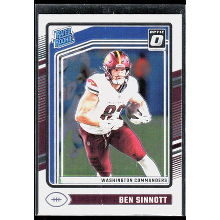 2024 Donruss Optic Stars #207 Ben Sinnott Washington Commanders
