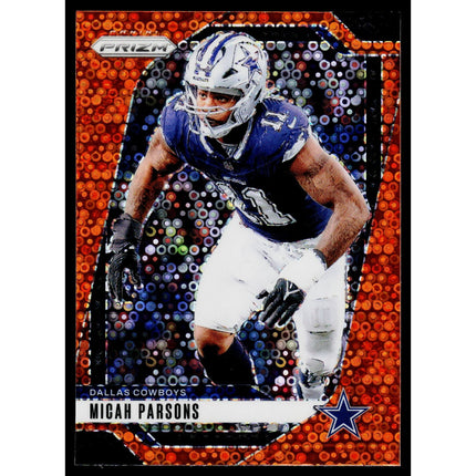 Micah Parsons 2024 Panini Prizm Orange Disco Prizm #77 Dallas Cowboys