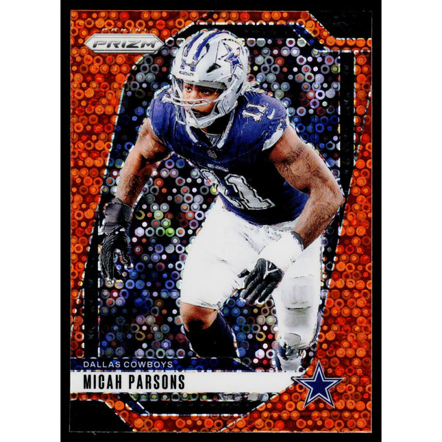 Micah Parsons 2024 Panini Prizm Orange Disco Prizm #77 Dallas Cowboys