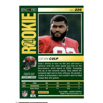 Devin Culp 2024 Panini Encore #226 RC Tampa Bay Buccaneers