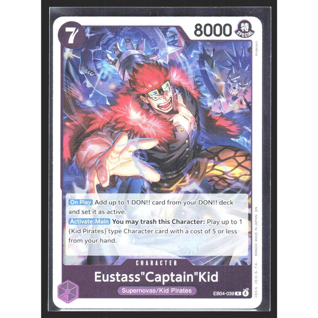 Eustass"Captain"Kid The Azure Sea's Seven #EB04-039 Rare