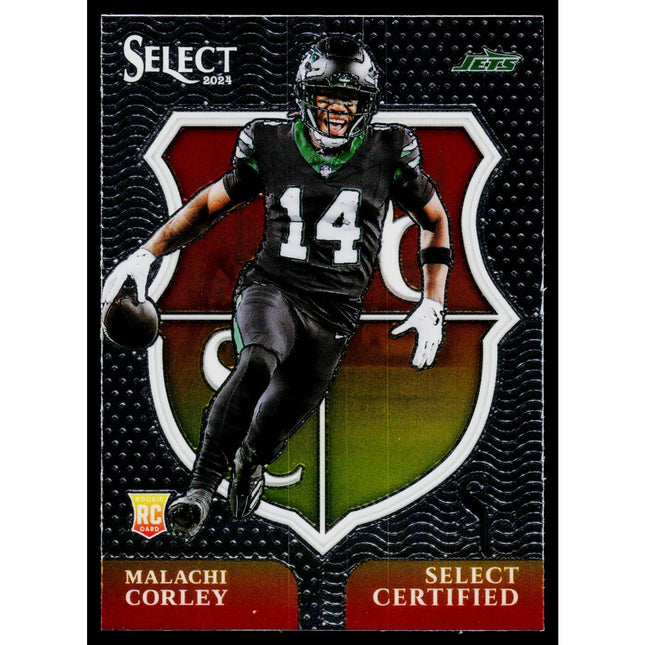 Malachi Corley 2024 Panini Select Select Certified Rookies #24 New York Jets