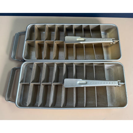 Lot of 2 Quickcube Ice Cube Trays Vintage Kitchen Freezer Trays Retro Household