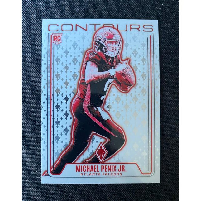 Michael Penix Jr. 2024 Panini Phoenix RC #CON-MPJ Contours Insert Falcons