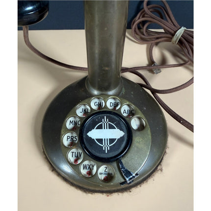 Vintage Western Electric Brass Candlestick Telephone Working