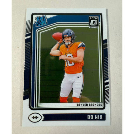 2024 Donruss Optic Bo Nix RC #209 Rated Rookie Denver Broncos