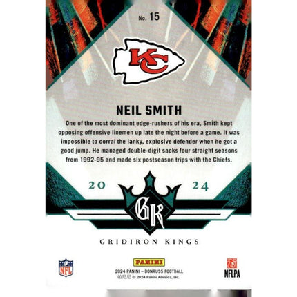 Neil Smith 2024 Donruss All-Time Gridiron Kings #15 Kansas City Chiefs