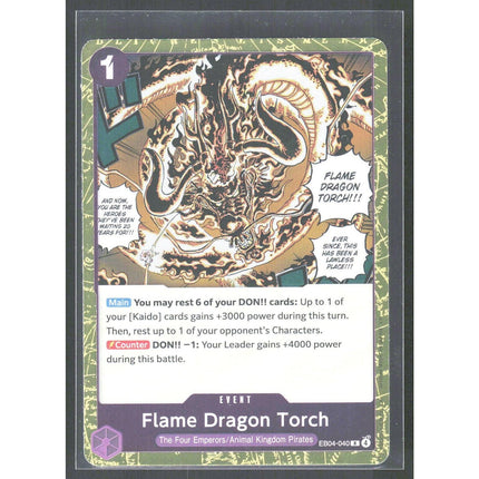 Flame Dragon Torch The Azure Sea's Seven #EB04-040 Rare