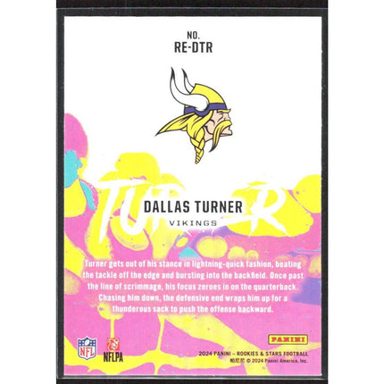 Dallas Turner 2024 Panini Rookies & Stars Rookie Exclusive #RE-DTR Vikings