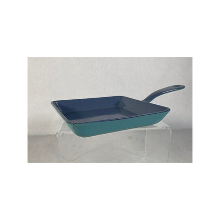 Prizer Ware Blue Enamel Cast Iron Egg Skillet Fry Pan