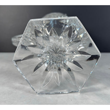 Bleikristall Lead Crystal Footed Pitcher 10 3/4" Frosted Roses Hand-Cut