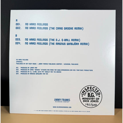 Bloodhound Gang "No Hard Feelings" Vinyl LP