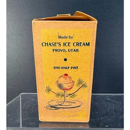 Vintage Chase’s Ice Cream Half-Pint Cardboard Container Antique Advertising