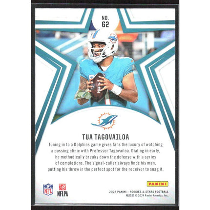 Tua Tagovailoa 2024 Panini Rookies & Stars Longevity #62 Miami Dolphins