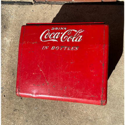 Vintage Coca Cola Cooler with Tray Original Paint