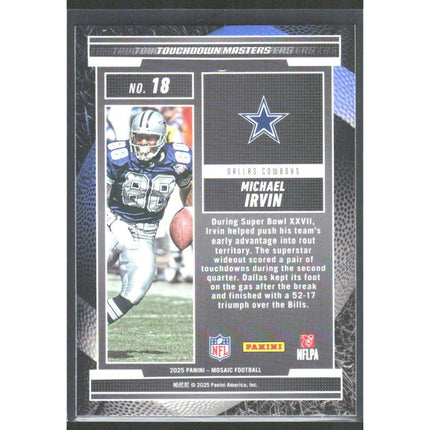 Michael Irvin 2025 Panini Mosaic Touchdown Masters #18 Dallas Cowboys