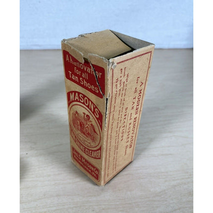 Early 1900s Mason’s Tan Shine Cleaner w/ Original Box