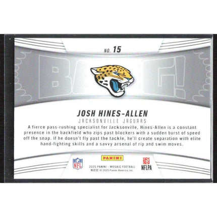 Josh Hines-Allen 2025 Panini Mosaic Bang! #15 Jacksonville Jaguars