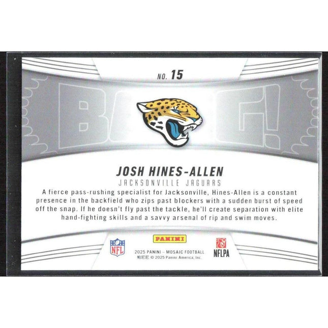 Josh Hines-Allen 2025 Panini Mosaic Bang! #15 Jacksonville Jaguars