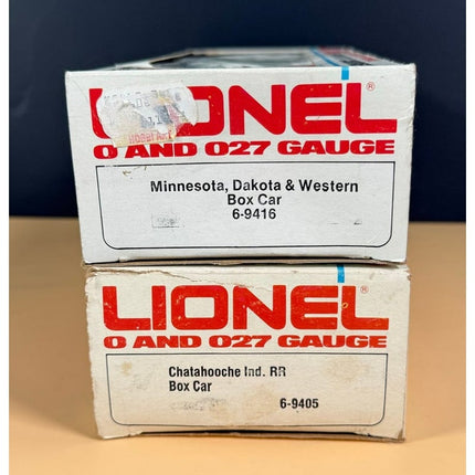 Lionel Boxcar Chattahoochee 6-9405 Minnesota Dakota Western 6-9416 O 27 Gauge