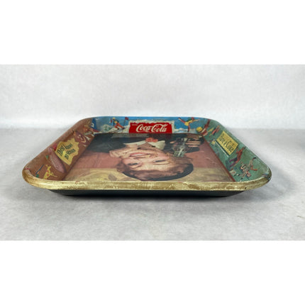 Vintage 1950s Coca-Cola Menu Girl Metal Serving Tray – “Thirst Knows No Season”