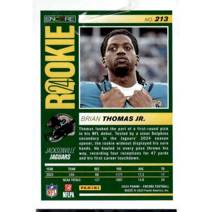 Brian Thomas Jr. 2024 Panini Encore #213 RC Jacksonville Jaguars
