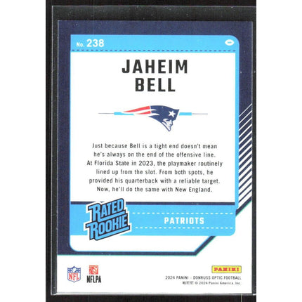 Jaheim Bell 2024 Donruss Optic #238 RC Patriots