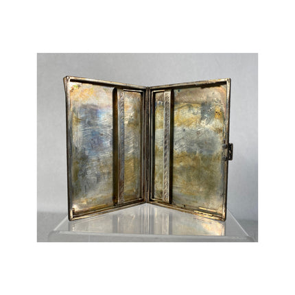 Vintage 800 Silver “L” Monogram Engraved Cigarette Case – 5.7 ozt