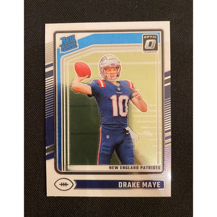 Drake Maye 2024 Donruss Optic #229 RC Rated Rookie Patriots