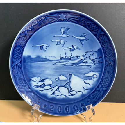 Royal Copenhagen Christmas Plates 2003 2006 2008 Set of 3 Blue White Porcelain