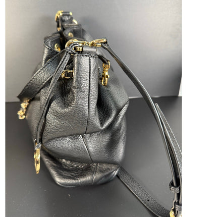 Michael Kors Frankie Soft Black Handbag Tote Shoulder Bag MSRP $298