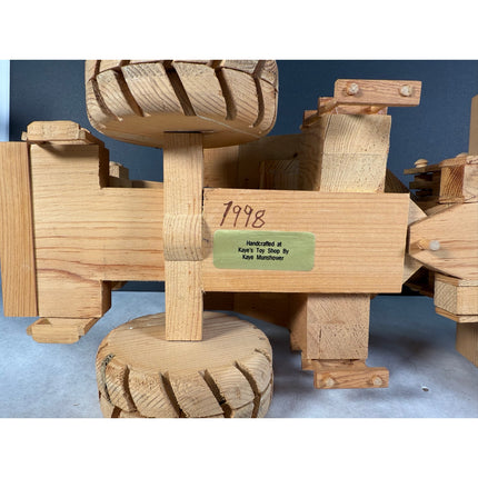 Handmade Wooden Front End Loader 18" Kaye Munshower Toy Shop Working Parts