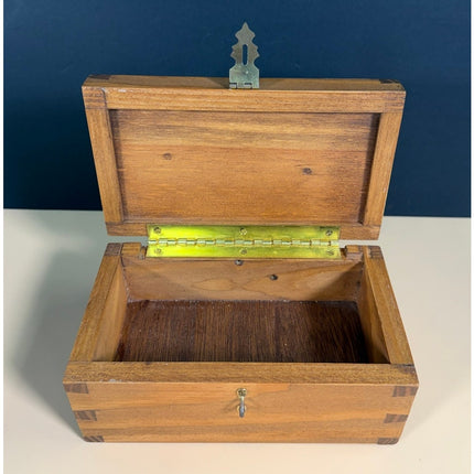 Handcrafted Wooden Curio Jewelry Box by Alan A. Rubin 7" Keepsake Box