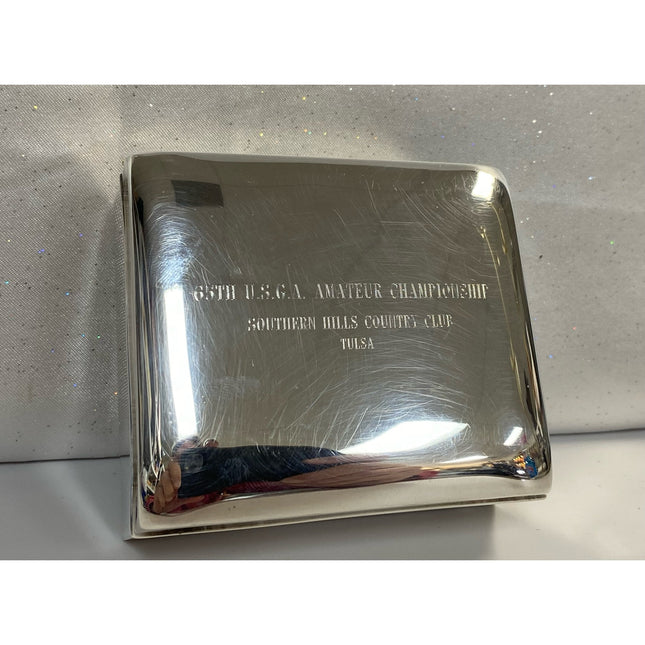65th USGA Amateur Golf Championship Silverplate Box With Lid / Southern Hills CC