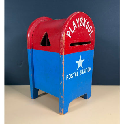 Playskool Postal Station Wooden Vintage Toy with 11 Puzzle Pieces