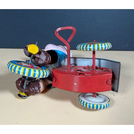 Marx Popeye Wind-Up Tricycle Toy Working Missing Arms Vintage 4"