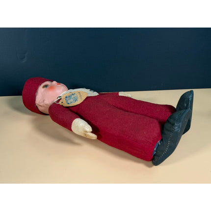 Vintage Unica Belgium Hassan Composition Doll 12" Tagged 1940s-1950s