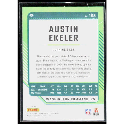 Austin Ekeler 2024 Donruss Optic Flex #198 Washington Commanders